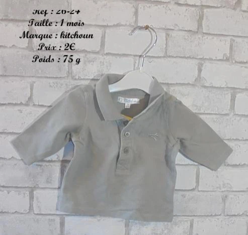 T-shirt 1 mois Kitchoun (26-24)